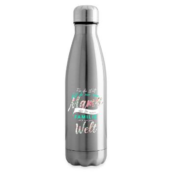 Muttertag T-Shirt | Für die Welt bist du eine Mama - Isolierflasche - Lightsilver - Rechts