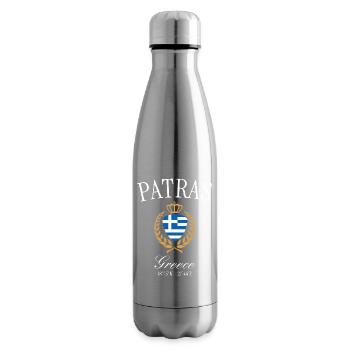 Patras Griechenland Wappen Krone – Reise Souvenir - Isolierflasche - Lightsilver - Rechts
