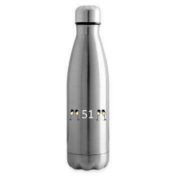 51.Geburtstag 51 Jahre Jubiläum 51 Zahl 51 weiß - Isolierflasche - Lightsilver - Rechts
