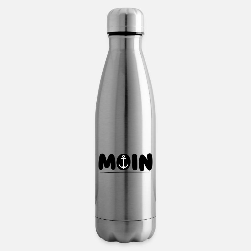 Moin mit Anker - Isolierflasche - Lightsilver