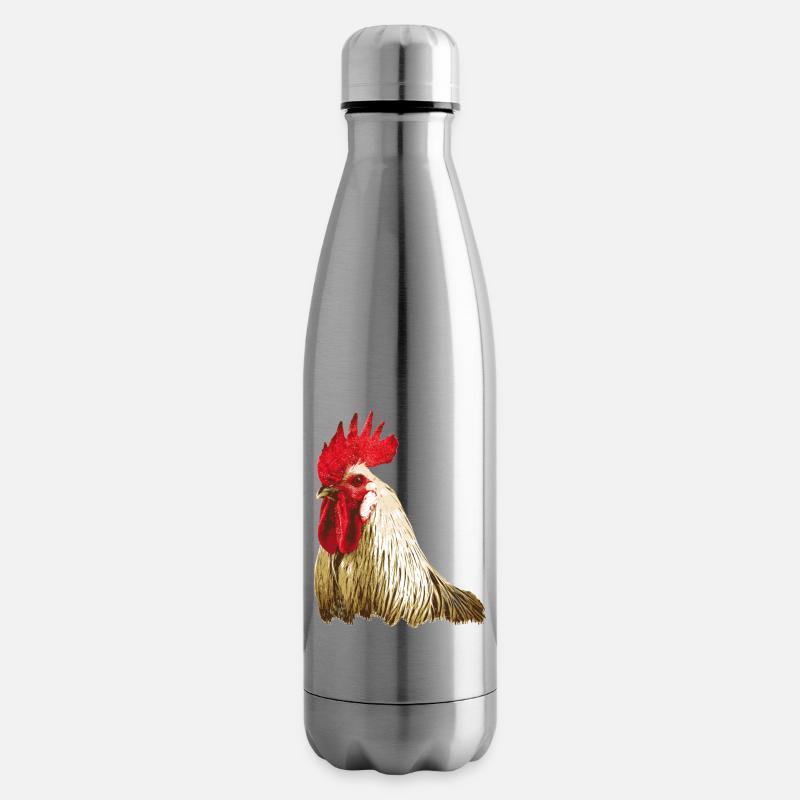 Rooster - Insulated Water Bottle - silver