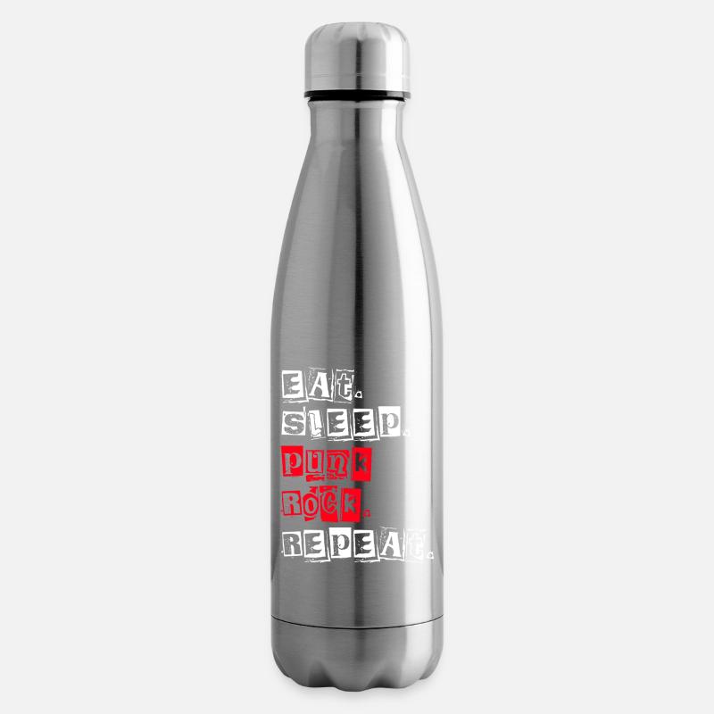 Eat Sleep Punk Rock Repeat - Isolierflasche - Lightsilver