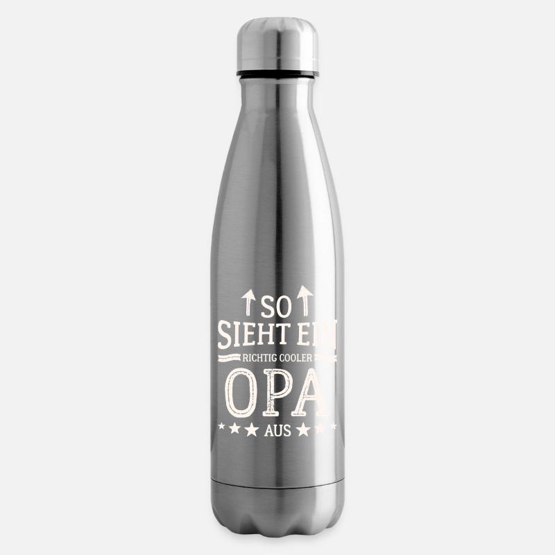 So sieht ein cooler Opa aus Bester Großvater  - Isolierflasche - Lightsilver
