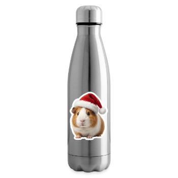 Petit chapeau de Noël en forme de cochon d’Inde mignon - Bouteille isotherme - argent clair - Droite