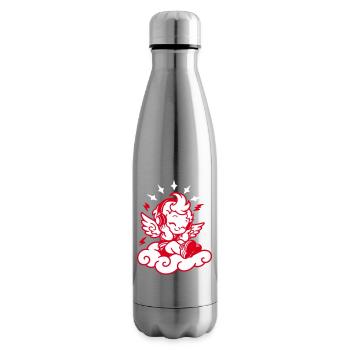 Music Angel – Cherub with Headphones - Insulated Water Bottle - silver - Right