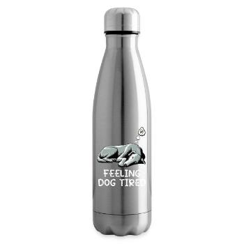 Feeling Dog Tired Irish Wolfhound Wolfhound - Insulated Water Bottle - silver - Right