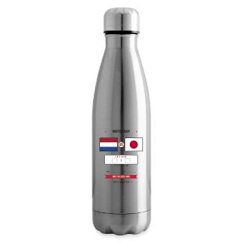 Netherlands vs Japan Football Score Card - Bouteille isotherme - argent clair - Droite