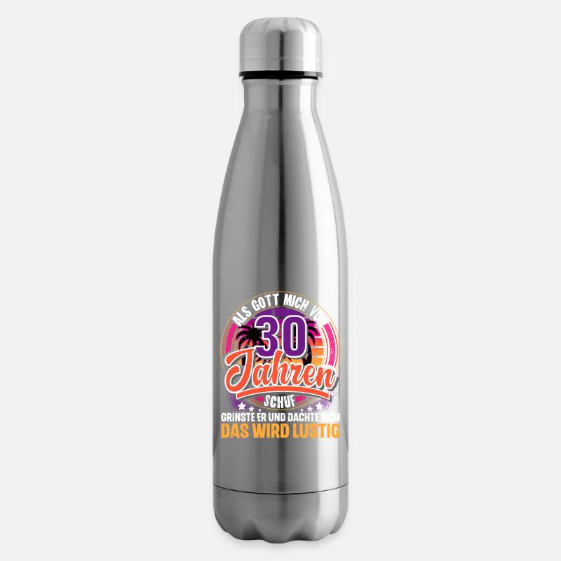 30. Geburtstag Als Gott Mich Schuf Vor - Isolierflasche - Lightsilver