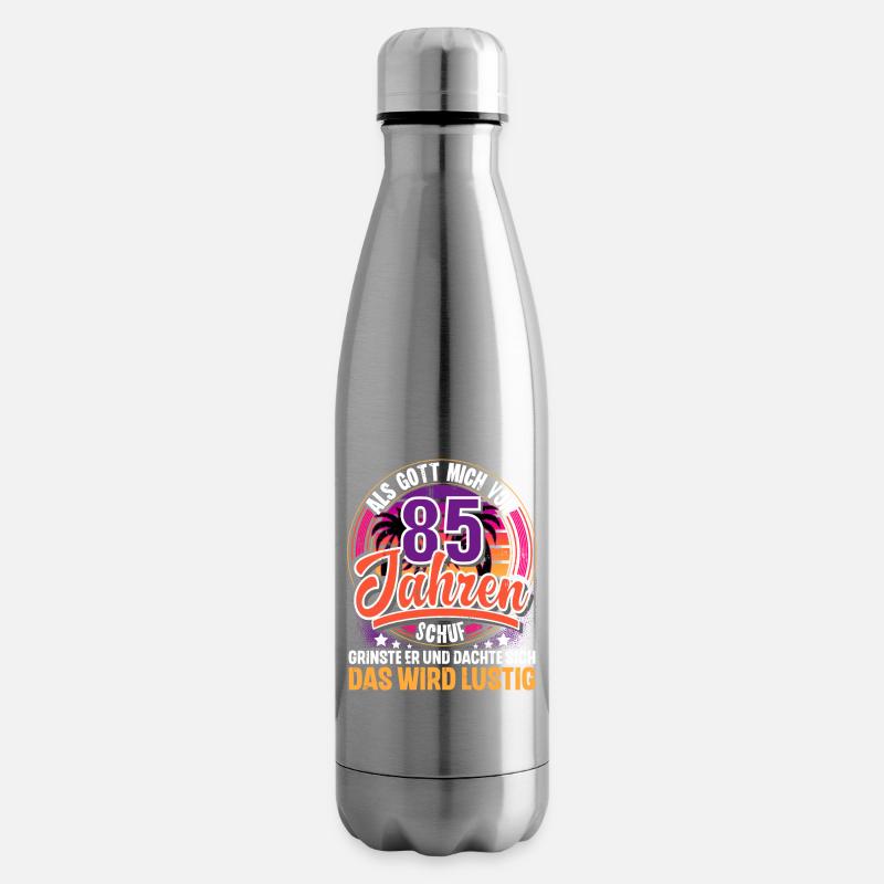 85. Geburtstag Als Gott Mich Schuf Vor - Isolierflasche - Lightsilver