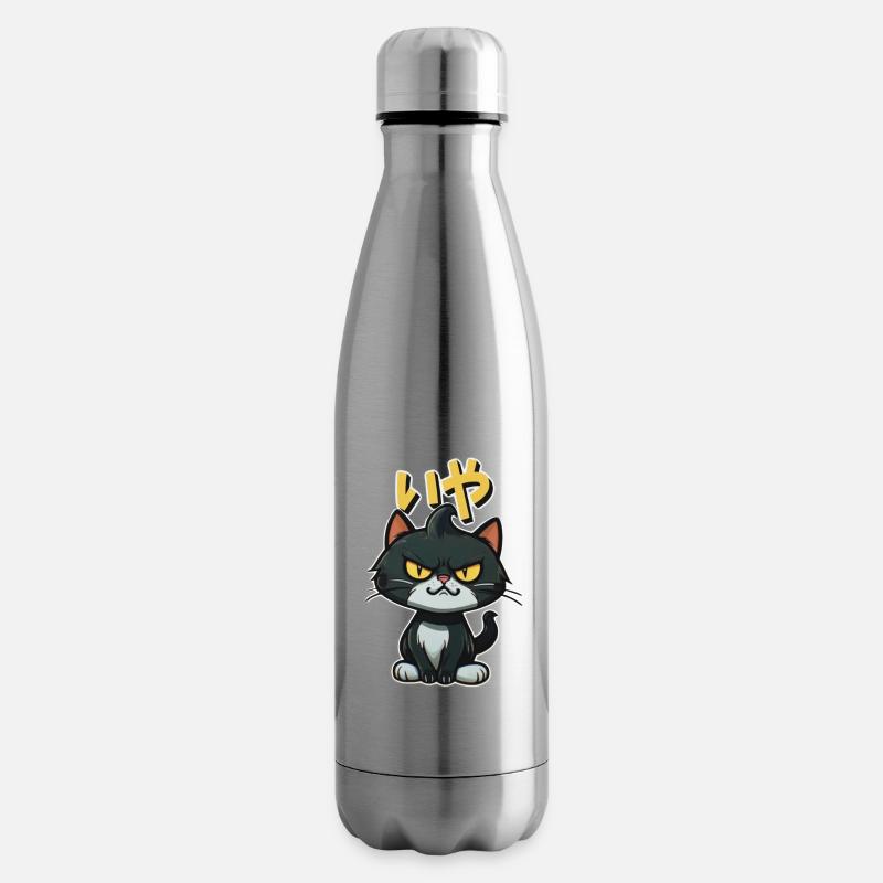 Angry Kitten says NOPE (in Japanese) - Isolierflasche - Lightsilver