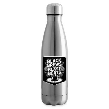 Kaffee Metal Musik Schlagzeuger Black Brew - Isolierflasche - Lightsilver - Rechts