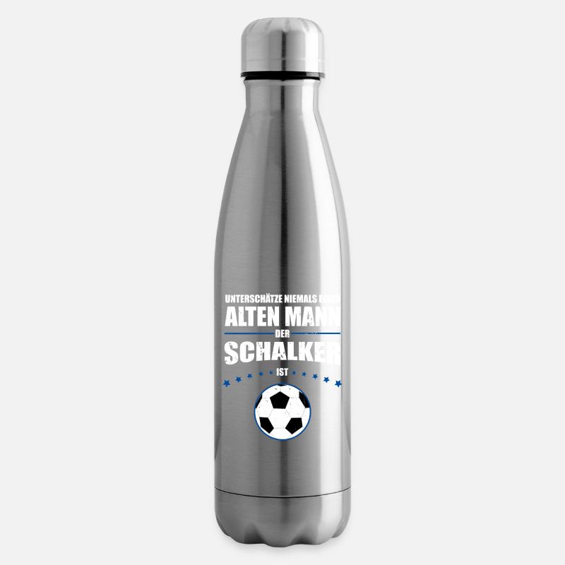 Alter Mann - Schalker Geschenk | Retro Vintage - Isolierflasche - Lightsilver