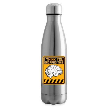 Je crois que tu as laissé tomber ton humour sarcastique, c’est le cerveau - Bouteille isotherme - argent clair - Droite