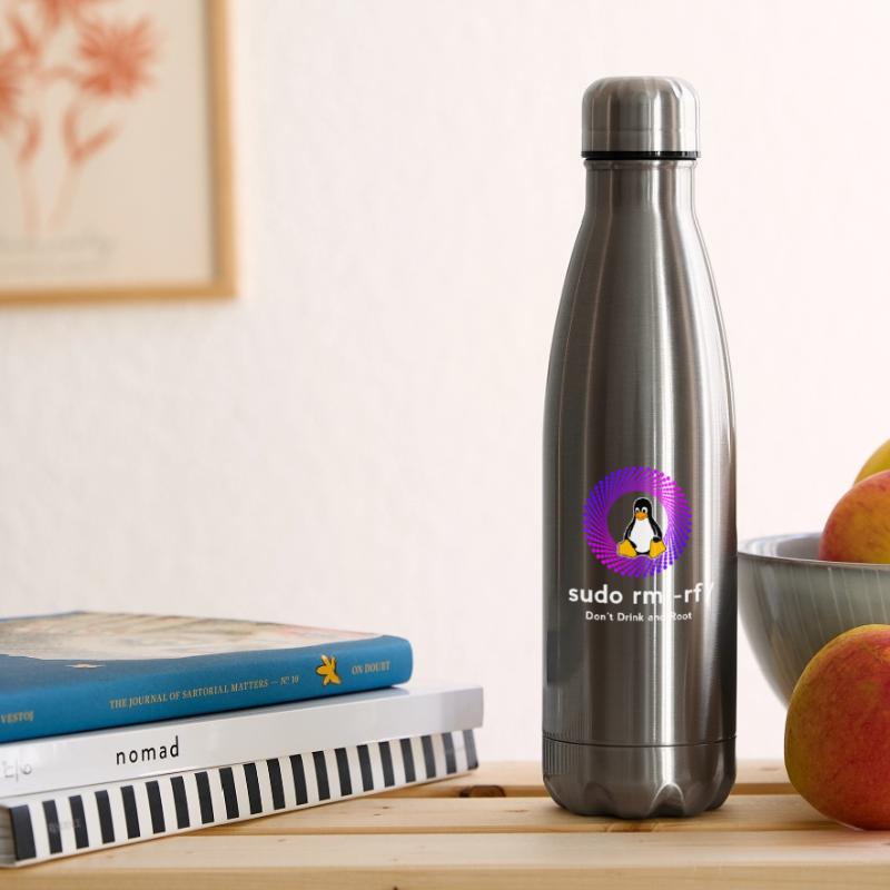 Computer Sys admin Pinguin Nerd pc sudo rm -rf cod Isolierflasche