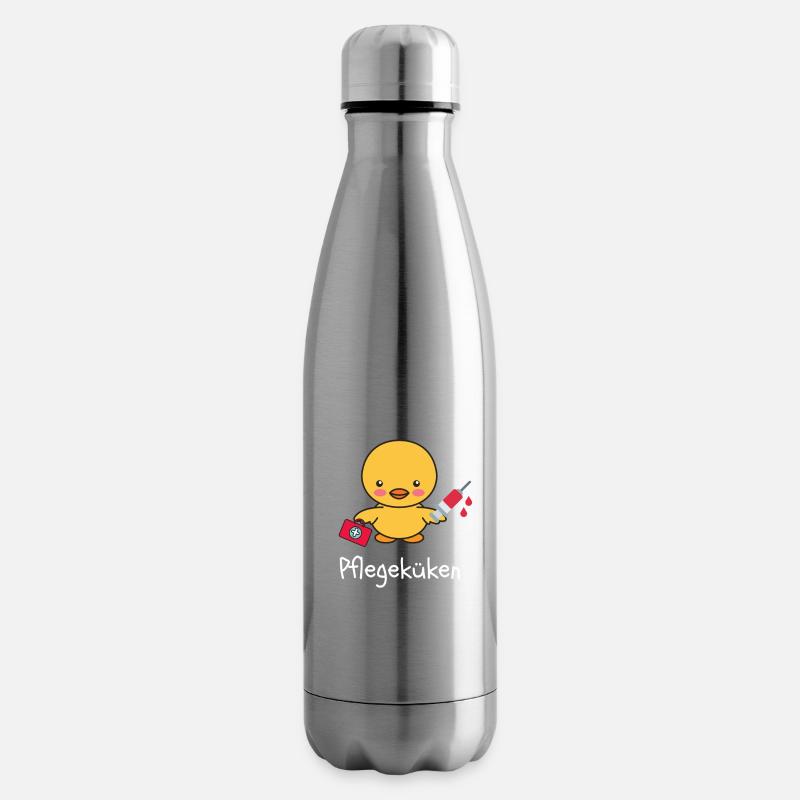 Pflegeküken - Neu in der Pflege oder Azubi? - Isolierflasche - Lightsilver