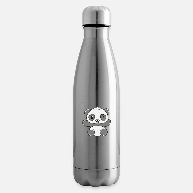 panda - Bouteille isotherme - argent clair