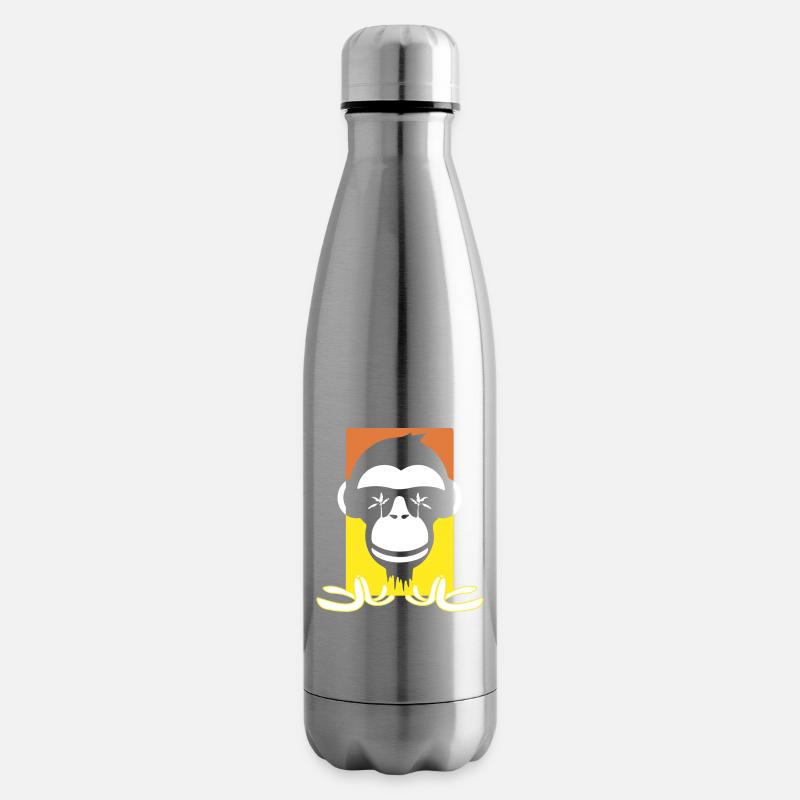 Lustiger Affe - Isolierflasche - Lightsilver