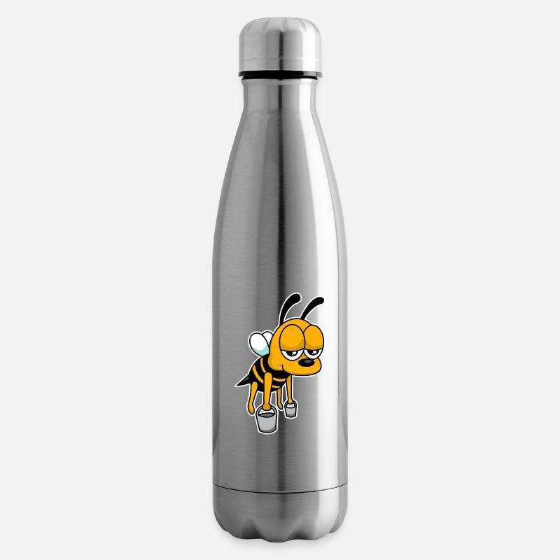 Arbeits-Biene - Isolierflasche - Lightsilver
