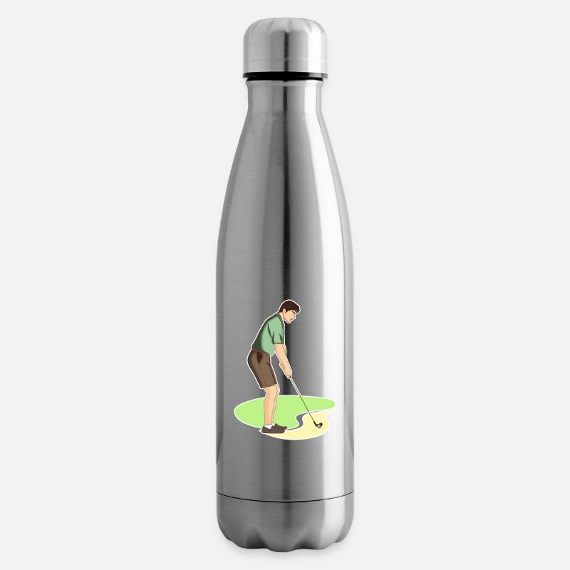 Golf - Golfen - Golfer - Golf spielen - Isolierflasche - Lightsilver