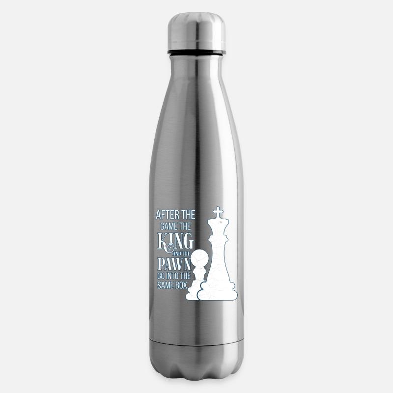 Schach - Isolierflasche - Lightsilver