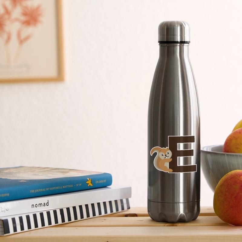 Ein E wie das Eichhörnchen das an dem E hängt Isolierflasche