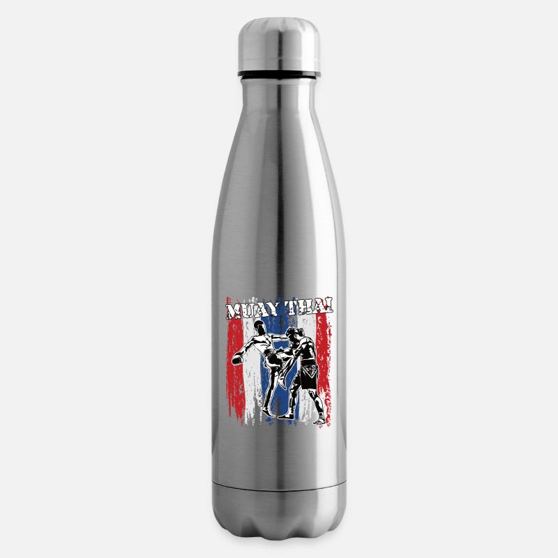 Kampfsport Graffiti Design Muay Thai Thailand - Isolierflasche - Lightsilver