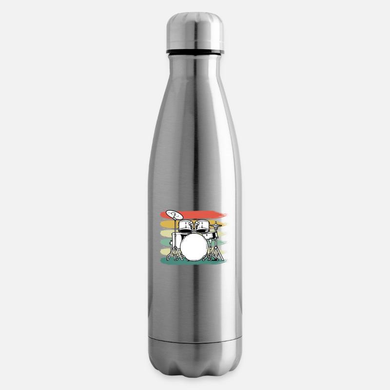 Schlagzeug Schlagzeuger - Isolierflasche - Lightsilver