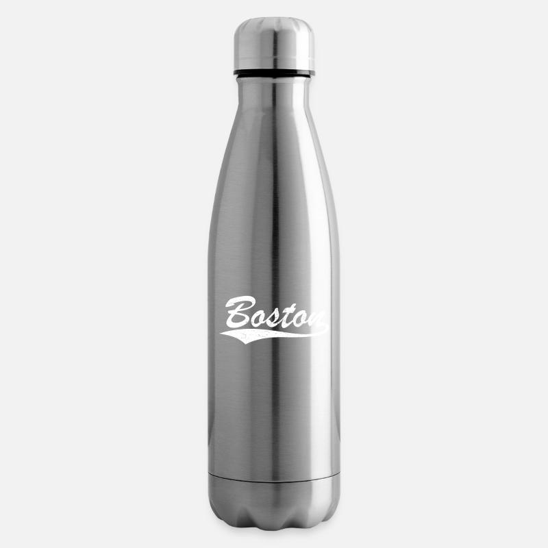 Boston Script Vintage Logo - Bouteille isotherme - argent clair