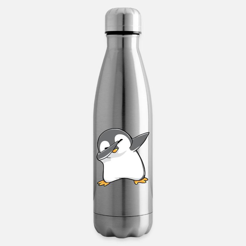 Pinguin Dabbing - Isolierflasche - Lightsilver
