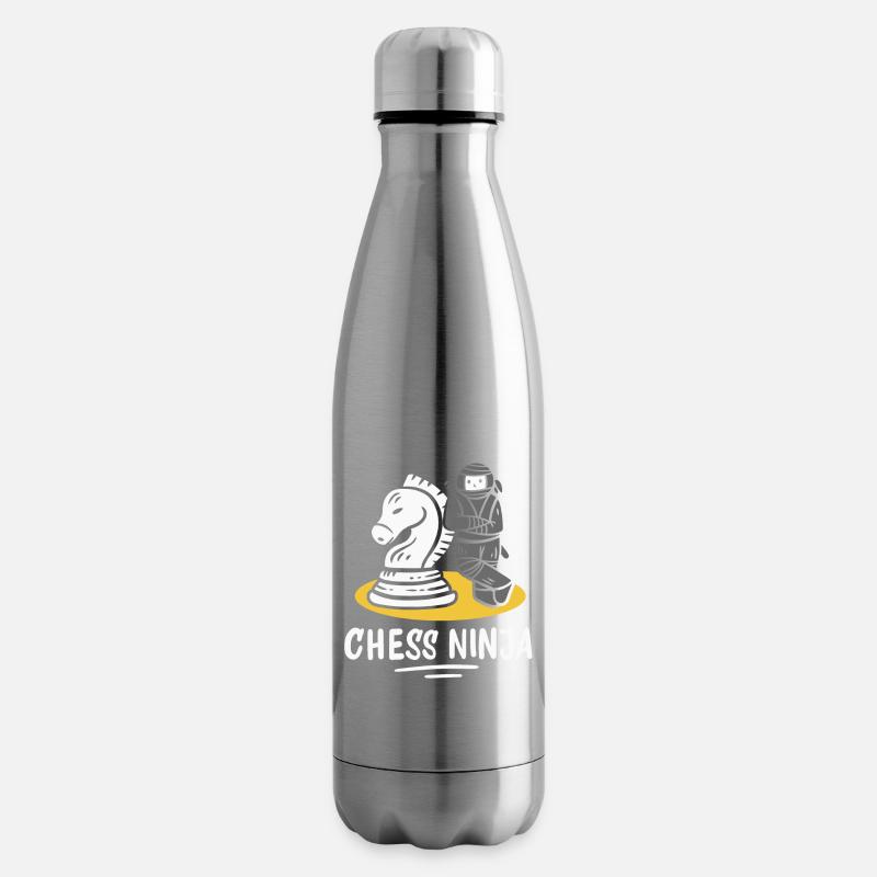 Schach Schachspieler - Isolierflasche - Lightsilver