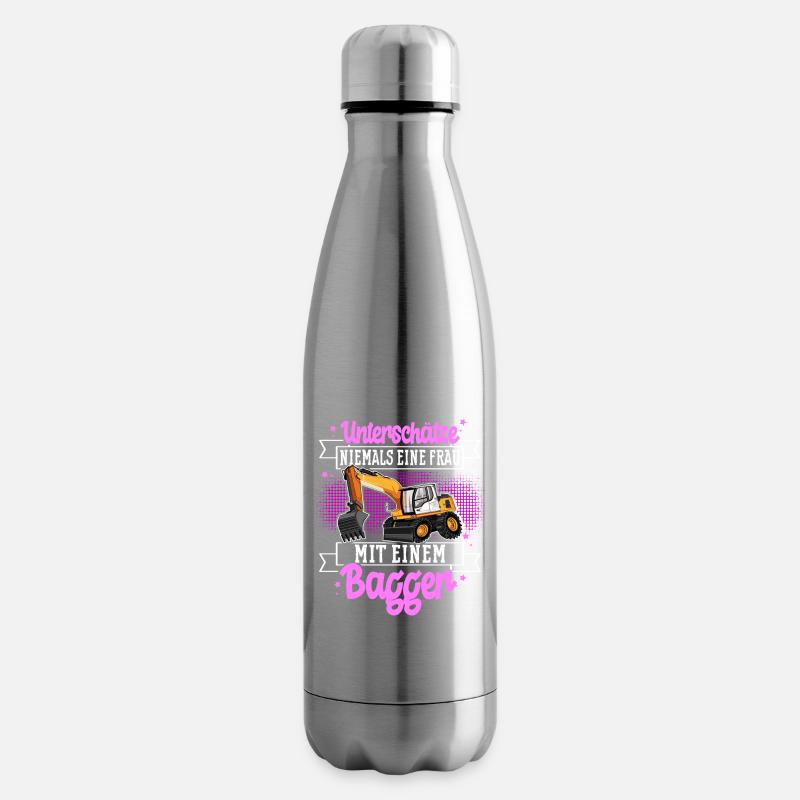 Baggerfahrerin - Isolierflasche - Lightsilver