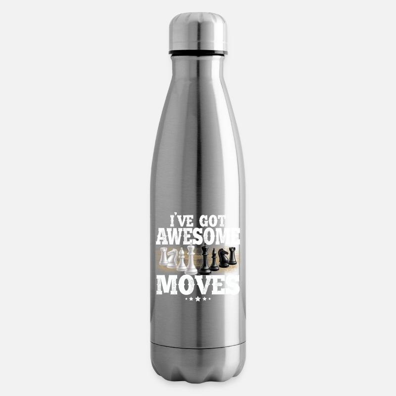 Schach - Isolierflasche - Lightsilver