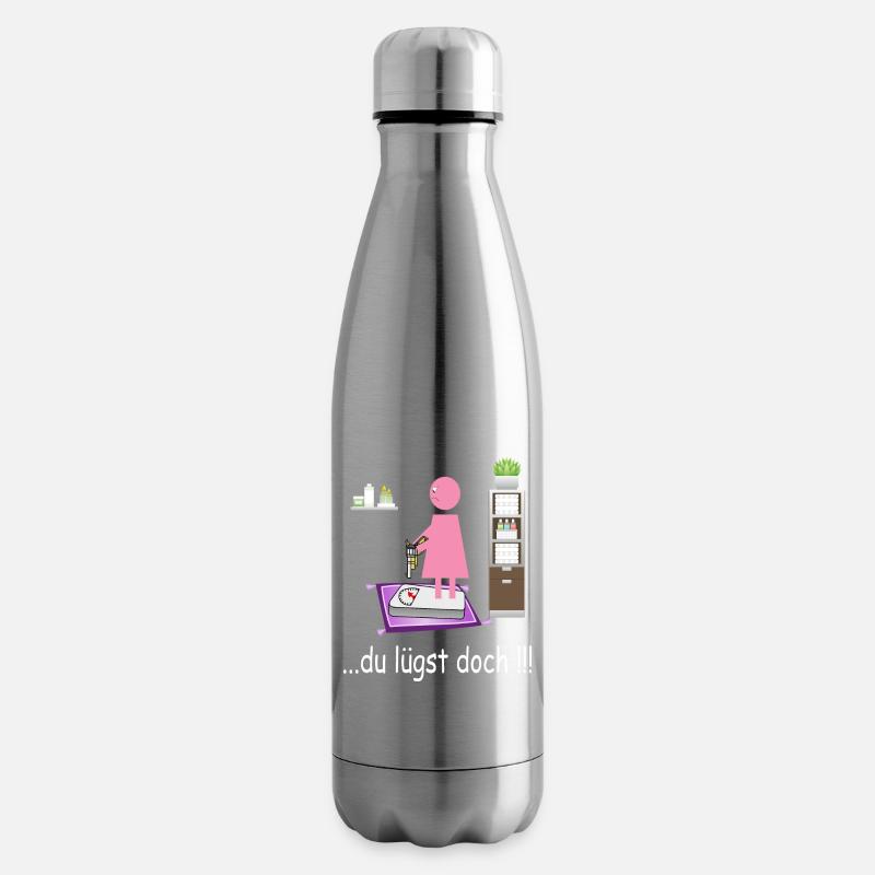 Lustiges Badezimmer Bild - Isolierflasche - Lightsilver