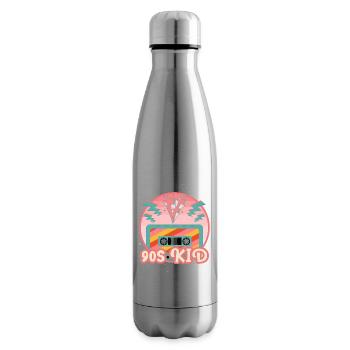 Mixtape Kassette 90s Kid Sterne Blitze - Isolierflasche - Lightsilver - Rechts