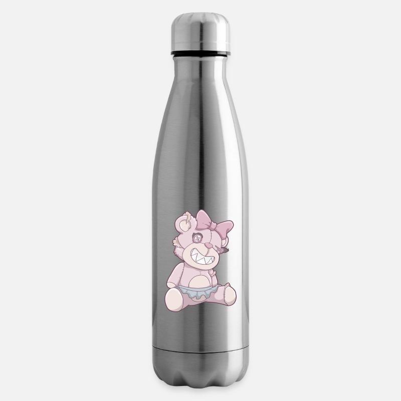 Pastell Gothic Bär - Isolierflasche - Lightsilver