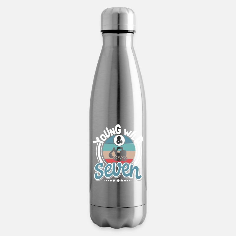 Bagger 7 Jahre Kindergeburtstag - Isolierflasche - Lightsilver