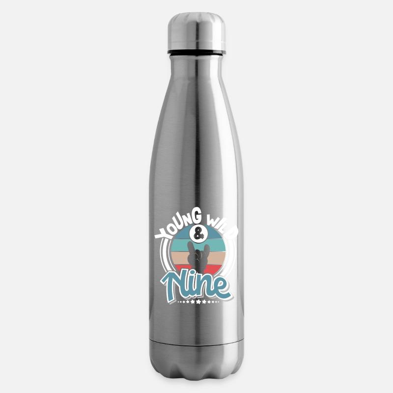9 Jahre 9. Geburtstag - Isolierflasche - Lightsilver