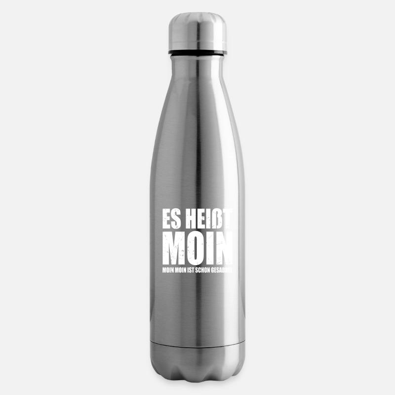Moin Heißt Es Moin Moin Ist Schon Gesabbel Hamburg - Isolierflasche - Lightsilver