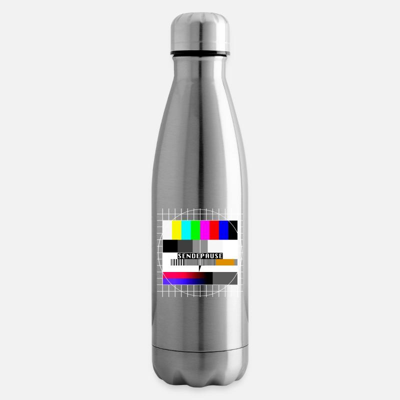 Testbild Sendepause 80er 90er Jahre Party Kostüm - Isolierflasche - Lightsilver