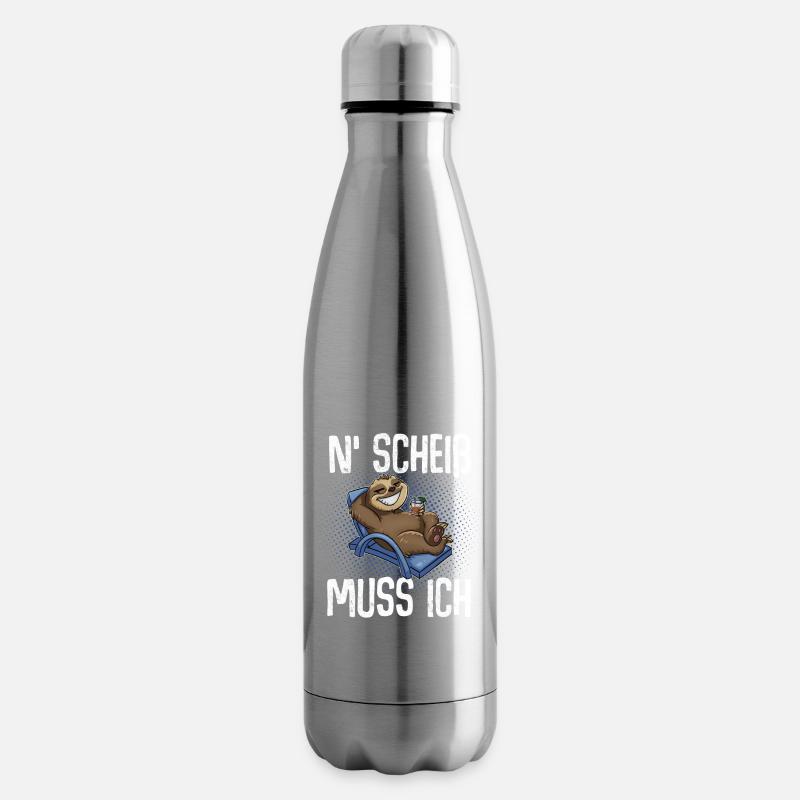 N'Scheiß Muss Ich - Isolierflasche - Lightsilver