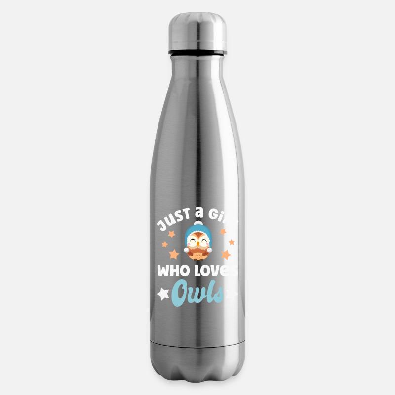 Eule Eulen - Isolierflasche - Lightsilver