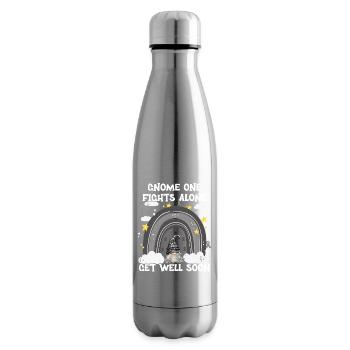 Gnome One combat seul le cancer de la peau - Bouteille isotherme - argent clair - Droite