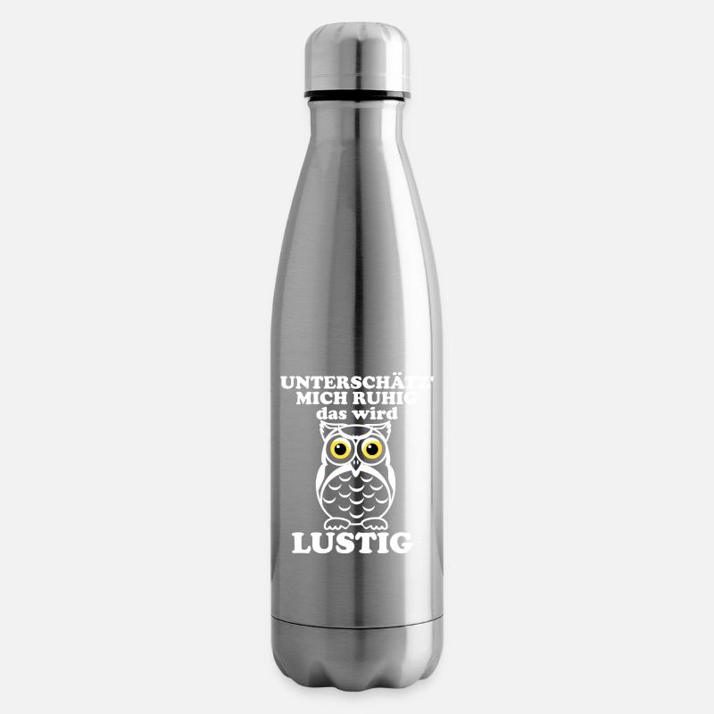 Unterschätz mich ruhig – Eulenwitz - Isolierflasche - Lightsilver