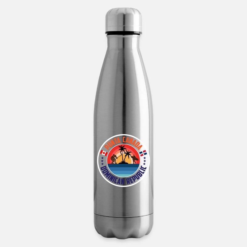 Design Update 1 Orange Blue - Isolierflasche - Lightsilver