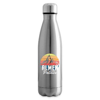Pâturages alpins au lieu de palmiers Montagnes Ski Alpinisme Alm - Bouteille isotherme - argent clair - Droite