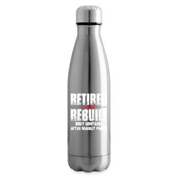 Retired Rebuilt Hip Replacement Surgery Recovery - Insulated Water Bottle - silver - Right