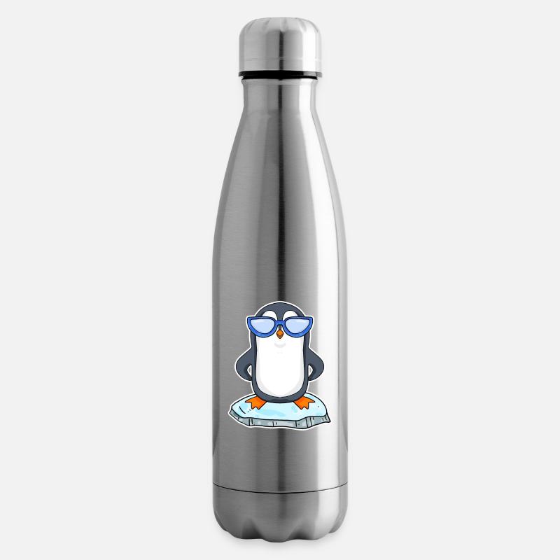 Cooler Pinguin - Isolierflasche - Lightsilver