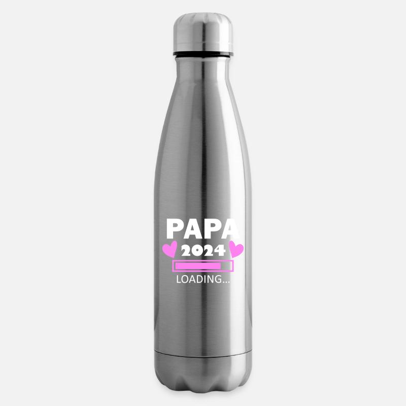 Papa 2024 - Papa werden - Papa loading 2024 - Isolierflasche - Lightsilver
