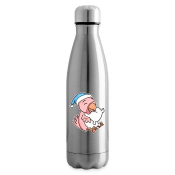 poulet avec oreiller et bonnet somnolent - Bouteille isotherme - argent clair - Droite