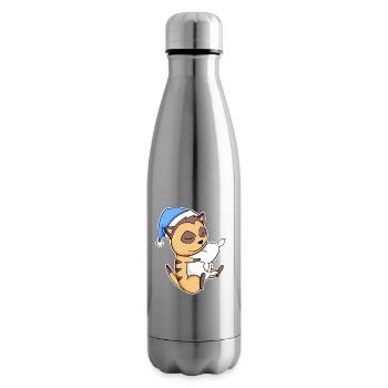 Suricate avec oreiller et bonnet somnolent - Bouteille isotherme - argent clair - Droite